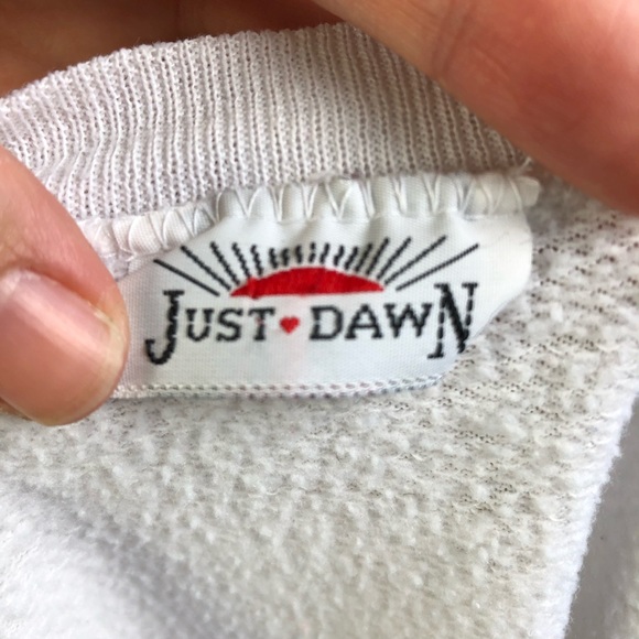 Vintage 80s Abstract Geometric Triangle Wave Silkscreen Sweatshirt Straight Edge - Picture 4 of 5